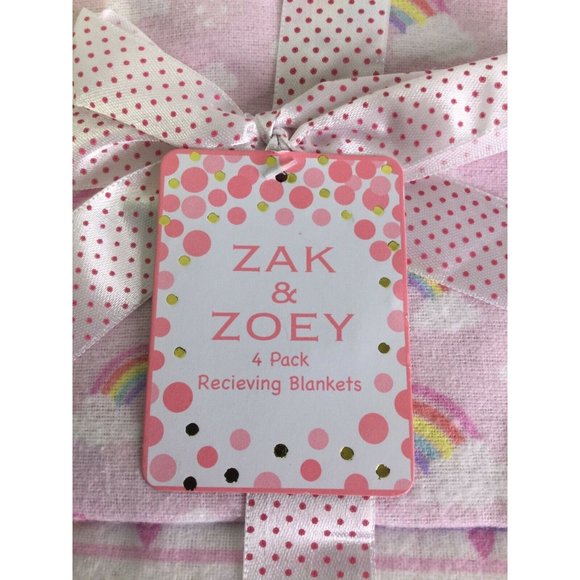 Zak & Zoey Bedding Zak And Zoey 4 Pack Receiving Baby Blankets